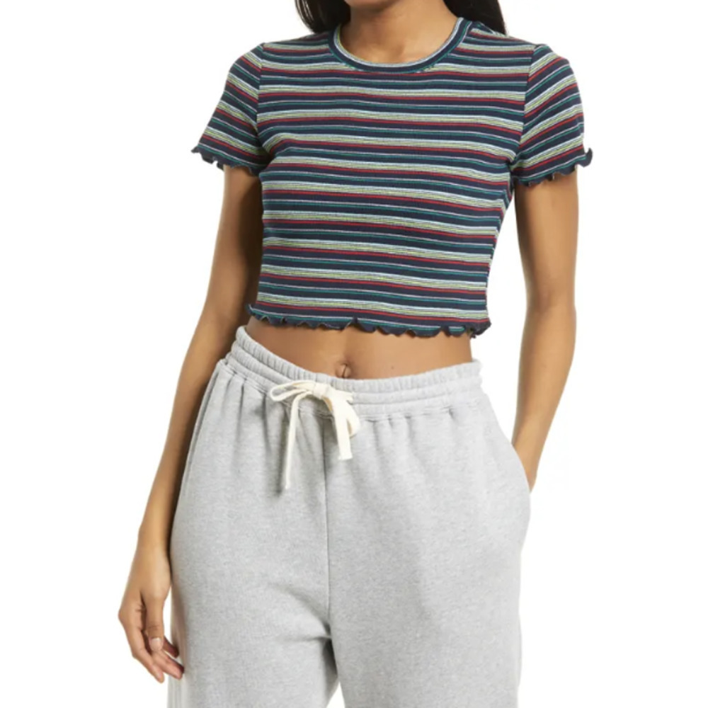 bp. Stripe Ribbed Baby Tee​​​​, 3X